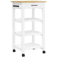 DKD Home Decor Chariot de cuisine MONZA 48x40x90 cm pin massif