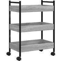 vidaXL Chariot de cuisine Gris Sonoma 50x30x70 cm Bois composite