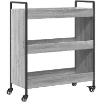 vidaXL Chariot de cuisine Gris Sonoma 70x30x82 cm Bois composite