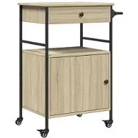 vidaXL Chariot de cuisine Chêne Sonoma 56x43x89,5 cm Bois composite
