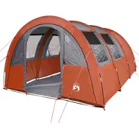 vidaXL Tente tunnel 4 personnes Orange Etanche