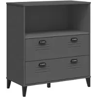 vidaXL Bibliothèque VIKEN gris anthracite 80x40x90cm bois d'ingénierie