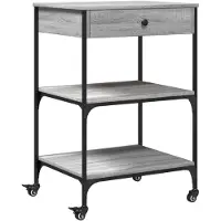 vidaXL Chariot de cuisine Gris Sonoma 60x48x89,5 cm Bois composite
