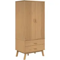 vidaXL Armoire OLDEN Marron 76,5x53x172 cm Pin massif