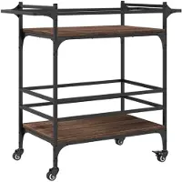 vidaXL Chariot de cuisine brun imitation chêne 82x40x78,5 cm Bois composite