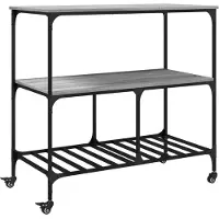 vidaXL Chariot de cuisine Gris Sonoma 100x50x95 cm Bois composite
