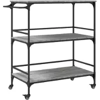 DKD Home Decor Chariot de cuisine Gris Sonoma 100,5x50x105 cm Bois composite