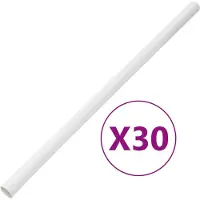 vidaXL Tuyaux d'installation avec clips Ø30 mm 30 m PVC