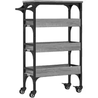vidaXL Chariot de cuisine Gris Sonoma 53x20x76 cm Bois composite