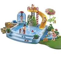 Playmobil - Piscine extérieure avec toboggan 4858