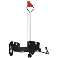 vidaXL Remorque pour vélo Noir Tissu Oxford et fer
