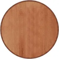 vidaXL Tapis rond marron 80 cm bambou