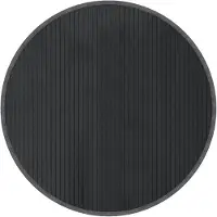vidaXL Tapis rond gris 80 cm bambou