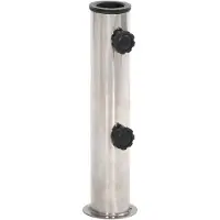 vidaXL Pied de parasol pour mât Ø38/48 mm Argent Acier inoxydable