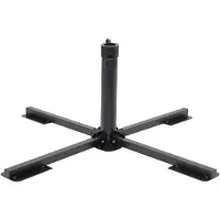 vidaXL Support pliant pour parasol Ø38/48 mm Mât Noir Acier