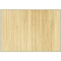 vidaXL Tapis rectangulaire naturel clair 70x100 cm bambou