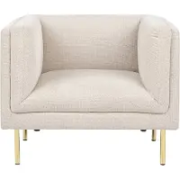 Beliani Fauteuil Moen Tissu Beige