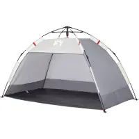 vidaXL Tente de plage 2 personnes Gris Quick Release Imperméable à l'eau