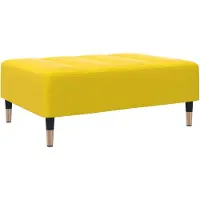 vidaXL Repose-pied jaune 77x55x31 cm velours