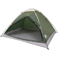 vidaXL Tente de camping dôme 4 personnes Vert Étanche