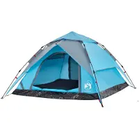 vidaXL Tente de camping dôme 4 personnes bleue Quick Release