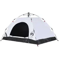 vidaXL Tente de camping 2 personnes Blanc Tissu occultant Quick Release