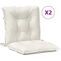 vidaXL Coussin pour chaise basse 2 pcs. Melange Crème 100x50x7 cm Tissu