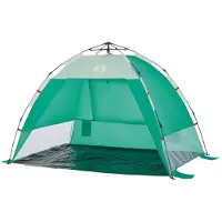 vidaXL Tente de plage 2 personnes vert mer Quick Release étanche à l'eau