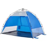 vidaXL Tente de plage 2 personnes bleu azur Quick Release imperméable