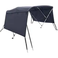 vidaXL 3-Bow Bimini-Top avec panneaux latéraux 183x(170-182)x137 cm