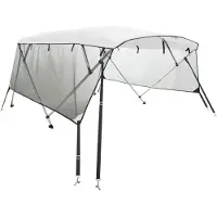 vidaXL 4-Bow Bimini-Top avec panneaux latéraux en maille 243x(185-198)x137 cm