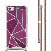 IMoshion Coque Design avec cordon Apple iPhone SE (2022 / 2020) / 8 / 7 - Bordeaux Graphic