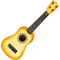 Eurekakids Realistic Ukulele With 4 Adjustable Strings 56 Cm Doré
