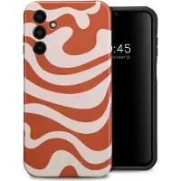 Selencia Coque arrière Vivid pour Samsung Galaxy A15 (5G/4G) - Dream Swirl Orange