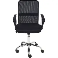 Beliani Chaise de bureau en tissu noir, siège pivotant et réglable pour ordinateur, style moderne, bureau, salle de travail