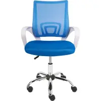 Beliani Chaise De Bureau Bleu Solid