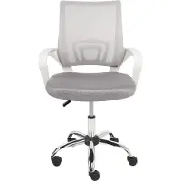 Beliani Chaise De Bureau Gris Clair Solid