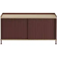 Muuto Enfold Buffet 124 x 45 x H 63 cm | Deep Red | Oak