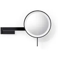 Zack LINEA Miroir de maquillage - 38x26x8cm - grossissement 5x - éclairage LED - noir 40583