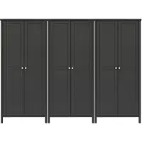 Ebuy24 Tromsø armoire de rangement 6 portes couleur café.