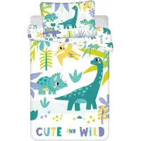 Jerry Fabrics Linge de lit Dino Cute and Wild baby 100x135, 40x60 cm