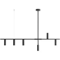 Aldex Suspension , Trevo 6, dimmable, Noir, Salon / séjour, Métal, Moderne