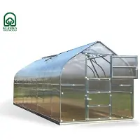 BAUMERA Serre KLASIKA STANDART 5 (2,5 x 2 m) avec fondations, polycarbonate de 4 mm et lucarnes à ouverture automatique.