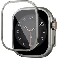 Wiwu Protecteur d'écran avec bord en verre trempé Easy Install Apple Watch Series 4-6 / SE - 44 mm - Argent