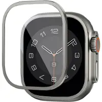 Wiwu Protecteur d'écran avec bord en verre trempé Easy Install Apple Watch Series 7-9 - 41 mm - Argent