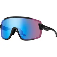 Smith - Lunettes de soleil - Wildcat Matte Black ChromaPop Low Light Rose Blue Mirror - Noir