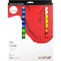 Daler Rowney Simply - Set peinture à l'huile 24 tubes 12ml