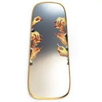 Seletti Gold Frame 140 cm Miroir Lipsticks
