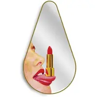 Seletti Gold Frame Pear Miroir Tongue