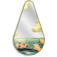 Seletti Gold Frame Pear Miroir Sea Girl